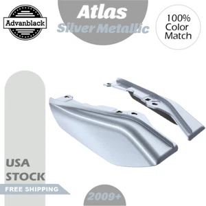 Deflectores de aire de cuadro medio metálico plateado Advanblack Atlas para Harley 2009+ - Imagen 1 de 9