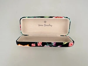 Vera Bradley Sunglasses Case Paisley Black Fabric Medium Hardcase Clamshell - Picture 1 of 7