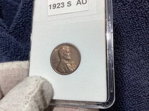 1923 S LINCOLN WHEAT CENT AU in BCW SLAB FREE SHIPPING  - Picture 1 of 10