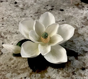 Vtg. HOMCO Magnolia Masterpiece Porcelain Bone China Collectible 1985 Flower - Picture 1 of 9
