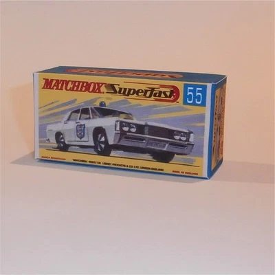 Matchbox Lesney Superfast 55 e Mercury Police Car G Style Repro Box - Image 1 of 4