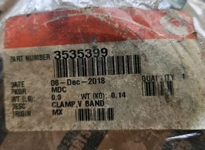 ABRAZADERA CUMMINS, BANDA V 3535399 NUEVA CAJA ABIERTA 3535399 ENVÍO GRATUITO - Imagen 1 de 5