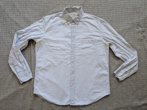 J Crew Shirt Mens Large Blue Broken-In Oxford Slim Button Down Organic Cotton - Picture 1 of 13