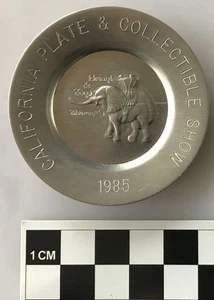 1985 California Plate and Collectible Show Miniature Made by Briant & Sons Silve - Picture 1 of 3