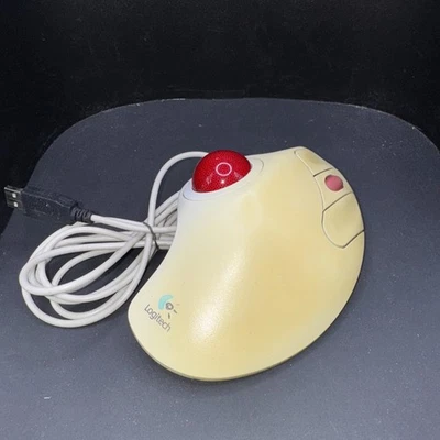 Logitech Trackman Marble Wheel T-BB13 USB Trackball Maus getestet weiß - Bild 1 von 3