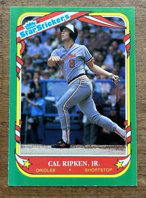 Cal Ripken Jr. 1987 Fleer Star Stickers #101 HOFame Baltimore Orioles MLB  - Image 1 of 2