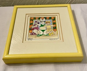 ORIGINAL FRAMED 6X6 LYNN GATES BREDESON ARTWORK ART PAINTING RARE w/papers 1995 - Picture 1 of 12