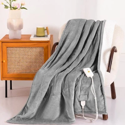 Fluffy Heated Throw Blanket Electric 5 Heating Levels Machine Washable Cozy Soft - Image 1 of 4