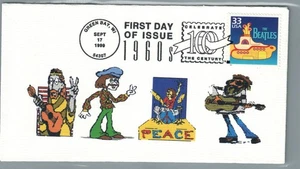 1999 First day Cover #3188o Yellow Submarine Beatles  John Byrnes cachet - Picture 1 of 2