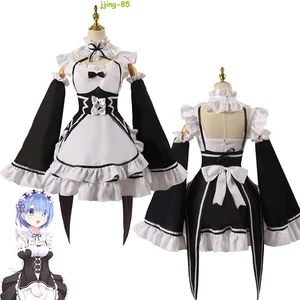 Re:Zero Starting Life in Another World Rem Cosplay Costume Clothing Maid Outfits - Picture 1 of 9