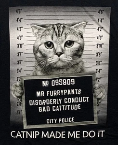 T-Shirt MED Mr. Furrypants "Catnip Made Me Do It" T-Shirt - Bild 1 von 2