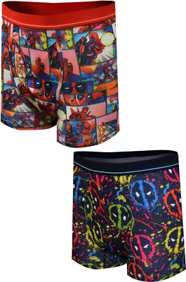 Cuecas boxer masculinas Marvel Deadpool ultra macias - 2 peças - GGarge - Imagem 1 de 4