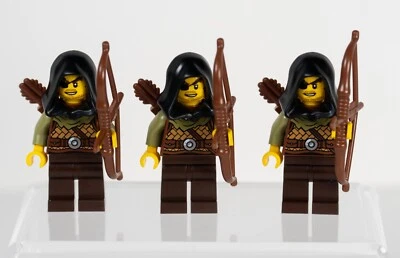 LEGO Castle PAB/BAM Viking Archer Minifigure 3 Pack. New+Fast Shipping - Image 1 of 4