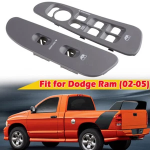 For 02-10 Dodge Ram 1500 2500 3500 Door Window Switch Bezel Master Cover Grey - Picture 1 of 7