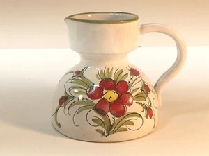 Vintage Strawberry Flower Creamer Made In Italy CC 923 Country Kitchen Cream Red - Picture 1 of 4