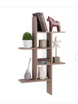 Estante de pared cubby voladizo castaño Foto 1 de 3