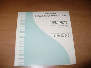 SPETTACOLI ERREPI POMERIGGI MUSICALI TEATRO NUOVO 1946 FERNANDO PREVITALI PREDIT - Foto 1 di 1