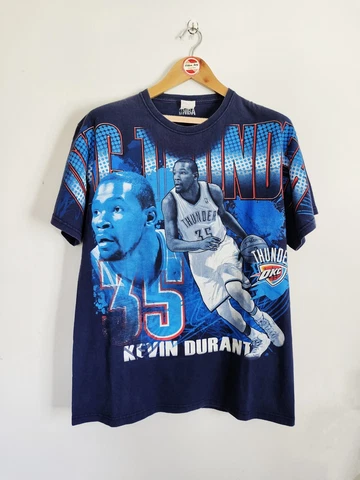 Rare  Vintage  Kevin  Durant All -Overprint  T-shirt Oklahoma  City  Thunder Cover