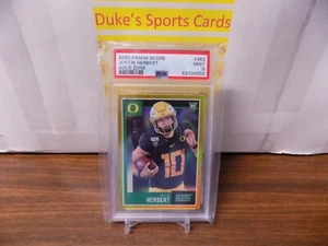 Tarjeta de novato 2020 Score - Justin Herbert Gold Zone 14/50 #362 - PSA 9 como nueva - G50 - Imagen 1 de 2