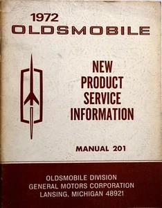 1972 Oldsmobile New Product Shop Service Information Manual Supplement - Foto 1 di 4