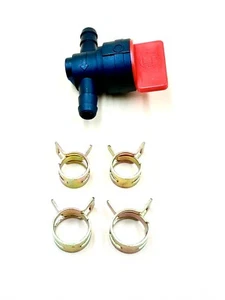 1/4" Shut Off Fuel Valve w Clip For 698183 494768 Lawn Mower Gas 697947 - Picture 1 of 5