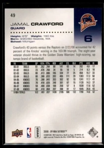 2008-09 Upper Deck Jamal Crawford New York Knicks #122 - Picture 1 of 2