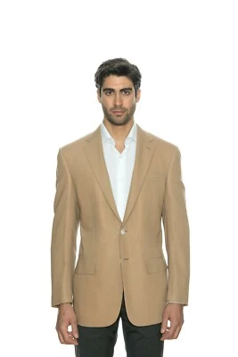 $2149 Chaqueta Blazer D'AVENZA Camel Lana Fina Cosida a Mano en Italia 40 EE. UU. 50 UE Foto 1 de 4