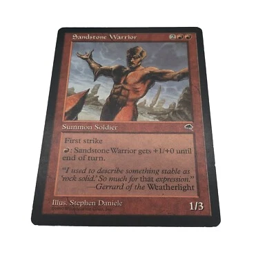 Magic The Gathering Sandstone Warrior Tempest Common Summon Soldier - Image 1 of 4