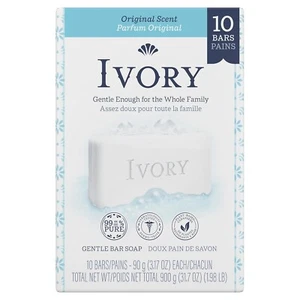 Ivory Bar Soap with Original Scent, 3.17 oz. 10 Count - Picture 1 of 7
