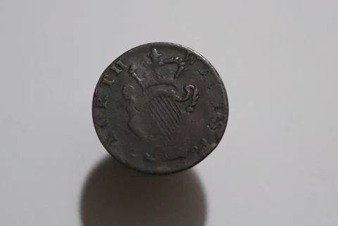 🧭 USA COLONIAL NON REGAL EVASION HALF PENNY 1781 NORTH WALES B53 #9330 Cover