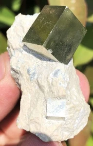 51.9g New Rare Natural Chalcopyrite Iron Pyrite Cubic Feldspar Specimen ie3823 - Imagen 1 de 12