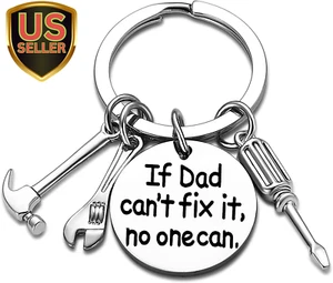 Dad Keychain Dad Gifts from Son Daughter Christmas Gift Keyring Father'S Day ... - Picture 1 of 1