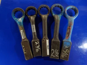 Lot Of 5 Wright & Armstrong Offset Striking Wrenches 2-1/8 to 2-9/16 USA - Picture 1 of 9