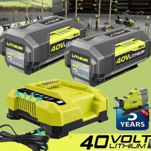 40V Lithium Battery + Charger for Ryobi Lawn Mower OP4015 OP4050A Hedge Trimmer - Picture 1 of 17
