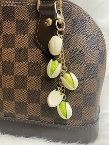 pistachio bag charm keychain key ring fob FUN GIFT new - Picture 1 of 4