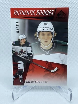 2023-24 SP Game Used Authentic Rookies Red Logan Cooley #229 Arizona Coyotes - Image 1 of 2