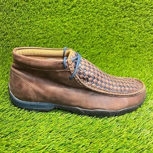 Twisted X Driving Moc Mens Size 9.5M Brown Casual Classic Leather Chukka Shoes - Picture 1 of 10