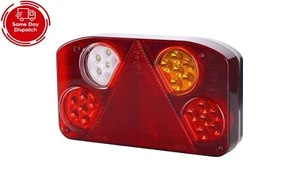24 LED Multifunction Rear Light Lamp With Triangle Reflector Right 24v 12v - Picture 1 of 13