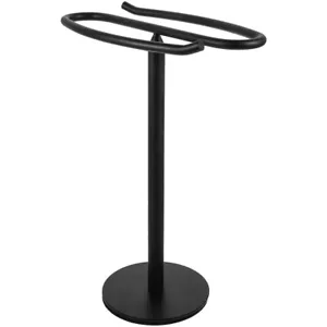 Steel Countertop Hand Towel Holder Freestanding Towel Stand Bathroom Counter - Picture 1 of 12