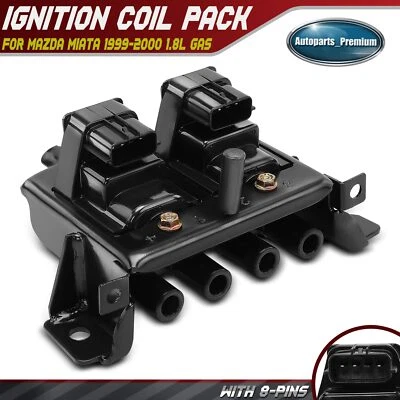 Ignition Coil w/ 4+4-Blade for Mazda Miata 1999 2000 1.8L Convertible BP4W1810X - Image 1 of 4