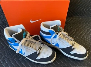 Nike Prestige IV 4 Hi US Mens Size 8 High Top 584614-044 White Black Blue - Picture 1 of 12