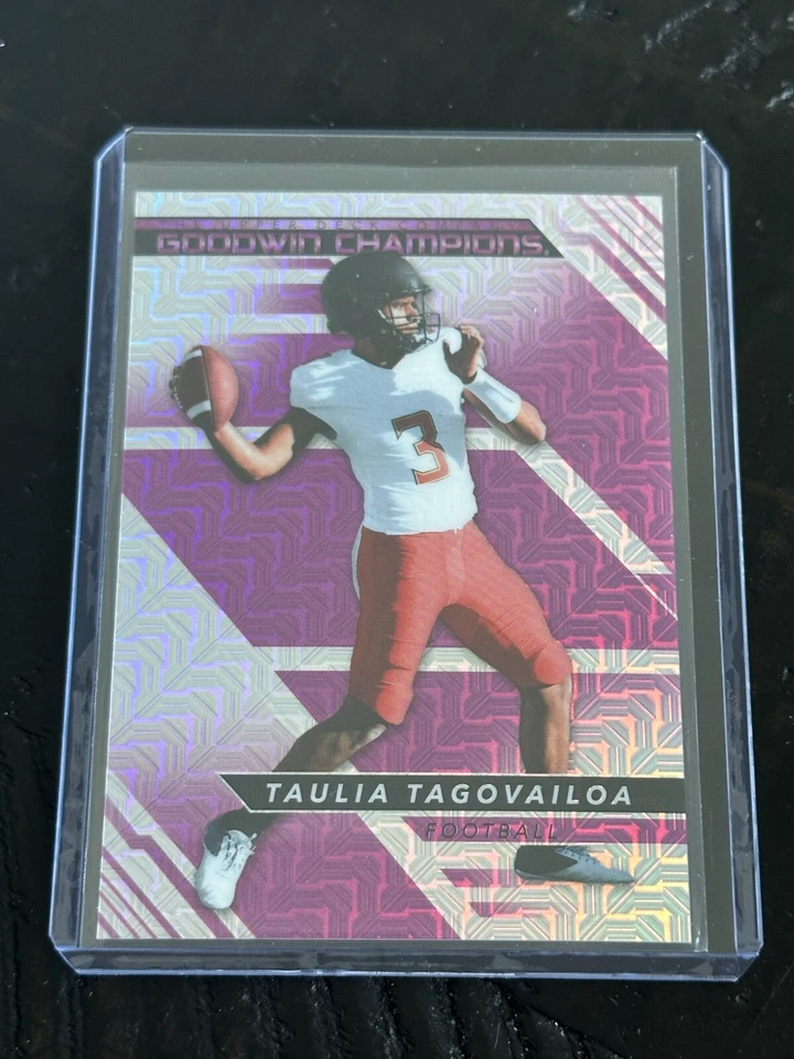 2022 UD Goodwin Champions TAULIA TAGOVAILOA #GP-TA Pink Traxx Rookie RC /299 - Image 1 of 1