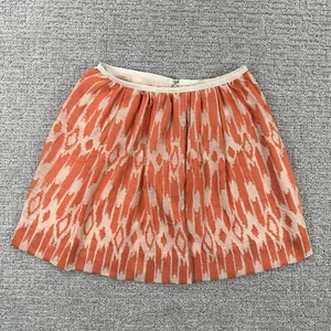 J Crew Skirt 2 Cream Orange A Line Lined Short Lightweight Zip Closure Womens - Picture 1 of 10