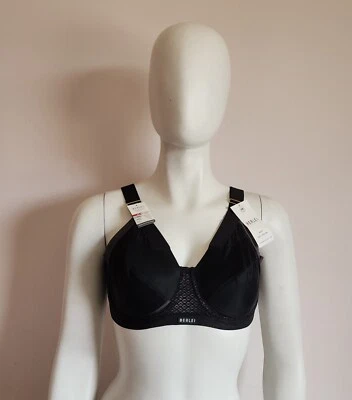 Berlei Ladies YYRK BA1 Black Shift Non-Contour Underwire Sports Bra Size 14B New - Image 1 of 4