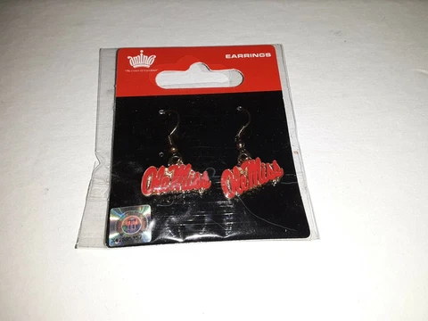 Ole Miss Rebels Dangle Logo Earrings Cover