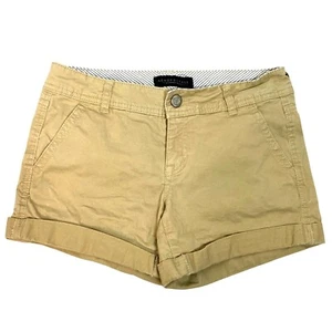 Aeropostale Khaki Tan Low Rise Cuffed Casual Utility Shorts Women's Size 0 - Picture 1 of 6