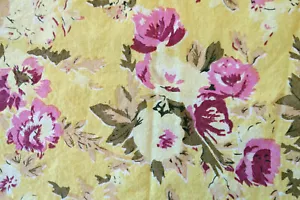 SpRInG! Yellow Pink Floral Print Tablecloth 66x51" Bittersweet Inn~ShaBByCottage - Picture 1 of 12