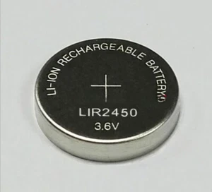 NEW LIR2450 CR2450 2450 Rechargeable Li-ion 3.6V Battery Button/Coin - Bild 1 von 4