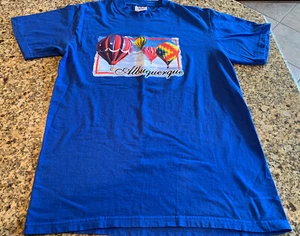 Albuquerque Hot Air Balloon Festival Graphic T Shirt L Royal Blue New Mexico - Picture 1 of 5