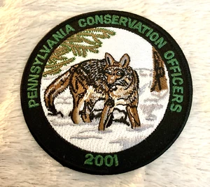 2001 PENNSYLVANIA CONSERVATION OFFICER PATCH DIAMETRO 4" - Foto 1 di 2